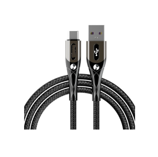 1M 24 fios trançados de nylon cabo de carregamento rápido Micro / relâmpago / Tipo-C