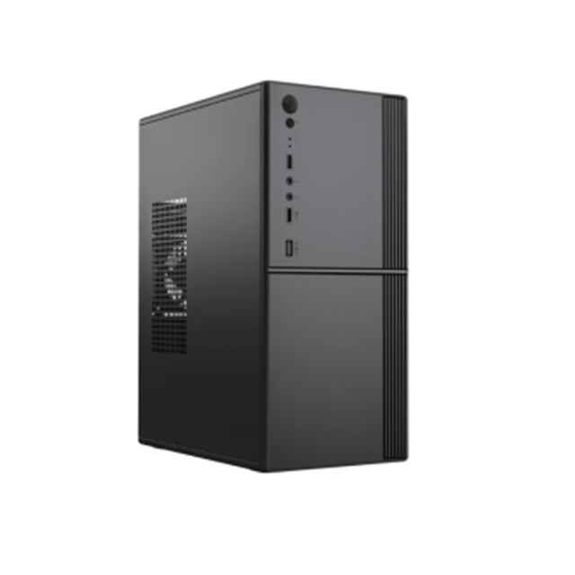 Compacto ATX Case 0.33mm SPCC, Ventilador frontal de 12cm, duplo USB + áudio, suporte M-ATX, 260 * 160 * 350mm