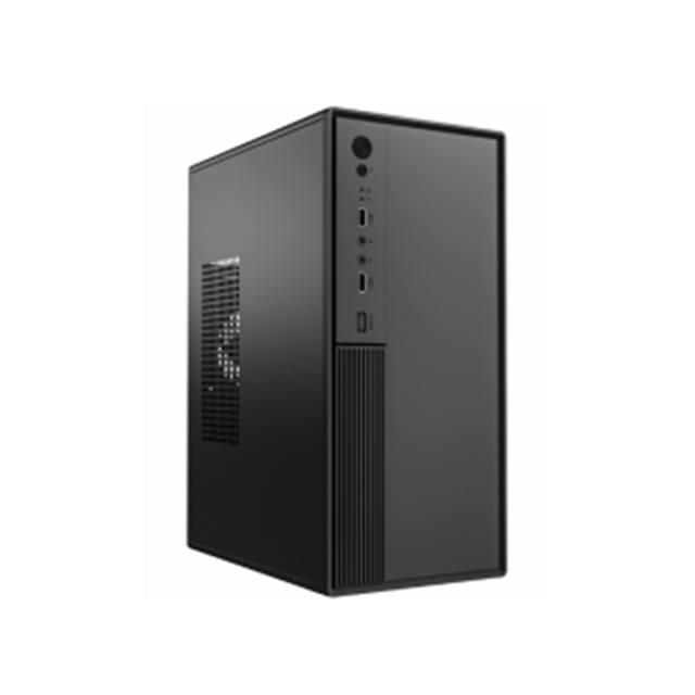 Compacto ATX Case 0.33mm SPCC, Ventilador frontal de 12cm, duplo USB + áudio, suporte M-ATX, 260 * 160 * 350mm
