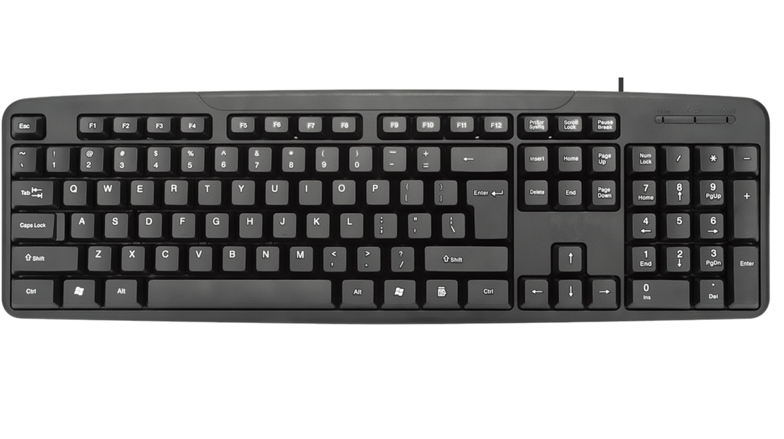 104-Chave impermeável teclado de escritório com fio HIPS 1,2m cabo Custom logotipo de tela de seda