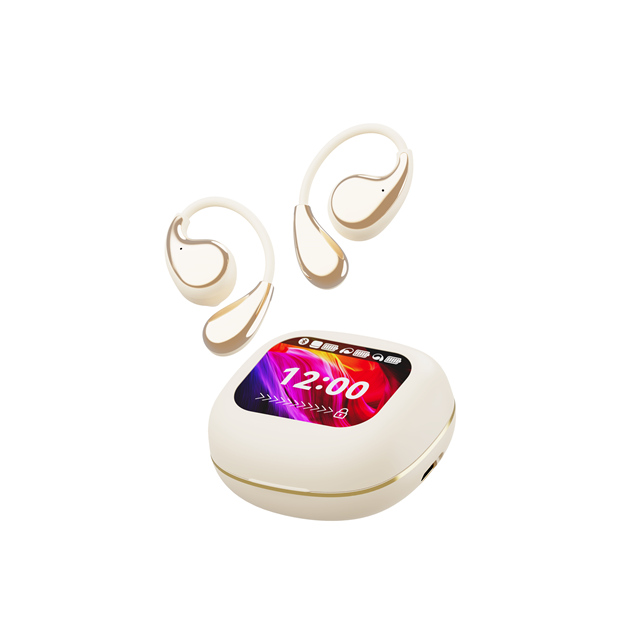 Bluetooth 5.4 TWS auriculares 30mAh + 200mAh Casca Tipo-C Carregamento rápido
