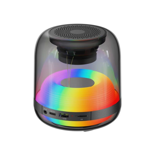 Bluetooth 5.4 Porta-vozes portáteis 5W Full-Range + Luz RGB TF/USB/AUX Quad-Mode