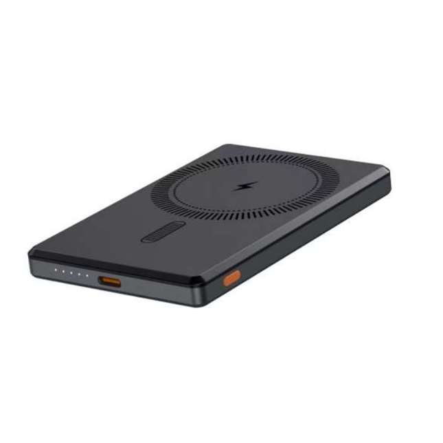 5000mAh Power Bank Sem Fio Magnético, Tipo-C Bidirecional de 20W, Polímero de Grau A Ultra-Fino de 9,5 mm, Grafite
