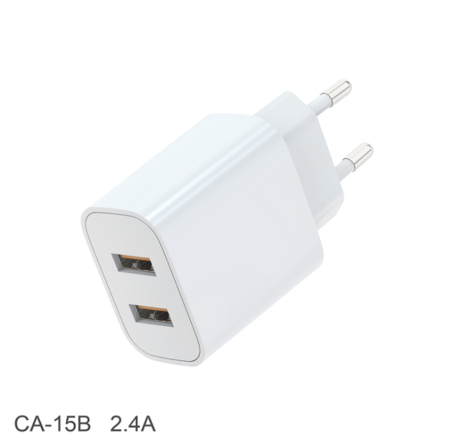 12W EU Plug 5V 2.4A Adaptador de energia Caixa de cores, Branco