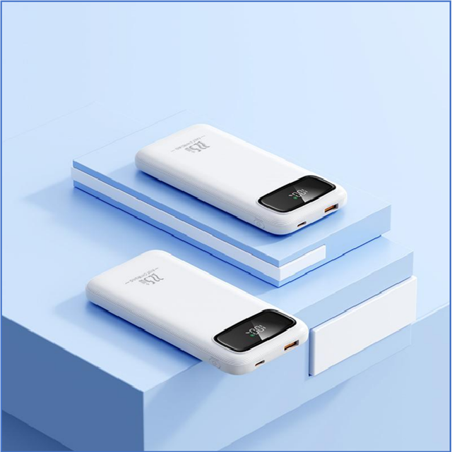 10000mAh 22.5W Power Bank com Tela Inteligente, Carregamento Rápido PD Tipo-C, Tela Digital e Aprovado para Companhias Aéreas