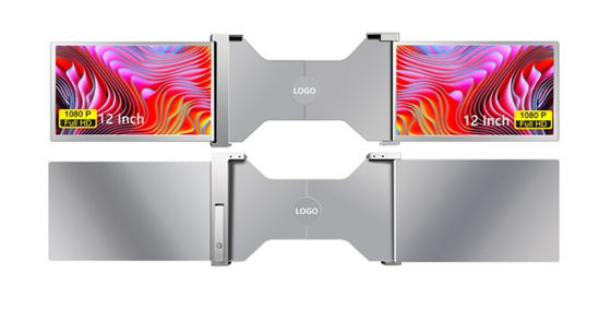 2 X 12 polegadas FHD IPS Escreens 1920 X 1080 16 / 9 Ultra-light Design 1,1 kg por tela 25,3 mm Espessura HDR Suporte 12 línguas OSD