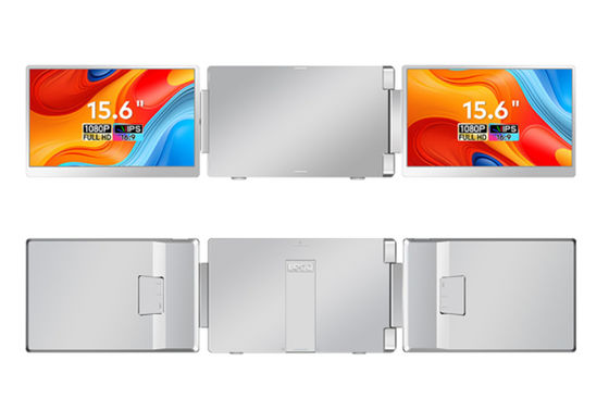 2 * Monitor de Laptop FHD de 15,6 polegadas com Visão Completa, Proporção 16/9, Resolução de Alta Definição IPS 1920 * 1080, Interface Type-C 3.1, Suporte HDR, Rotação de Tela