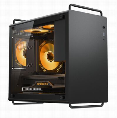 20L Compact Gaming PC Case, M-ATX/ITX, 326mm GPU, 155mm CPU Cooler, 140mm PSU, Opções de painel frontal duplo, filtros de poeira magnéticos